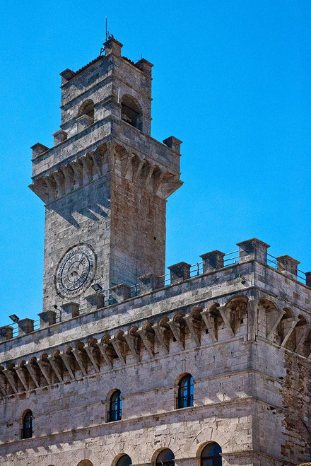 Italy-Tuscany-Montepulciano Palazzo Comunale and Palazzo Tanugi in the hill town Poster Print - Julie Eggers # VARPDXEU16JEG1336