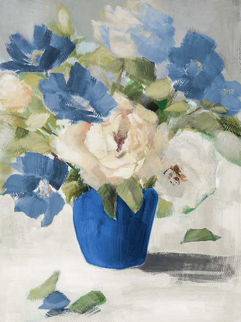 Shades Of Blue Floral Poster Print - Lanie Loreth # VARPDX9319K