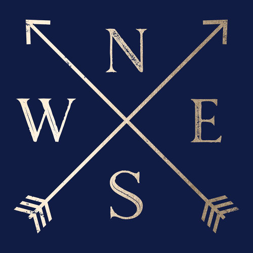 Compass Gold on Navy Poster Print - Nature Magick # VARPDXGI201A