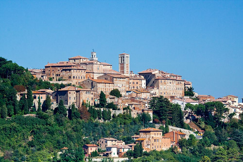 Italy-Tuscany-Montepulciano The medieval and Renaissance hill town of Montepulciano Poster Print - Julie Eggers # VARPDXEU16JEG1148