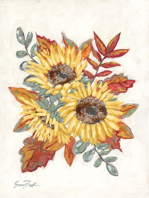 Sunflower Fall Foliage Poster Print - Sara Baker # VARPDXBAKE286