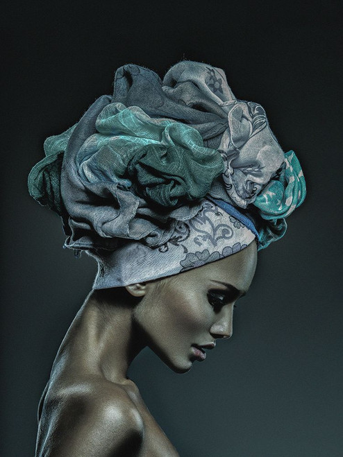 Woman in Thought, Teal Poster Print - Incado # VARPDXIN32867