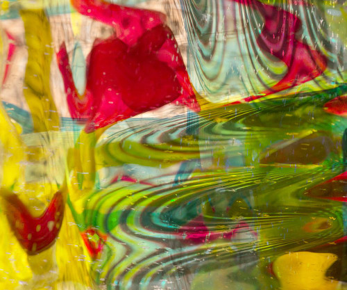 Yellow-green and red abstract Poster Print - Jaynes Gallery # VARPDXAB01BJY0026