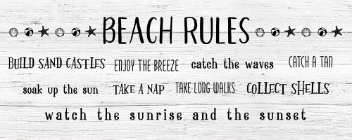 Rules of the Beach Poster Print - Natalie Carpentieri # VARPDX45335
