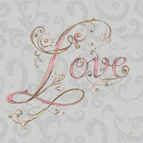 Elegant Season Love Grey Pink Poster Print - Daphne Brissonnet # VARPDX76419