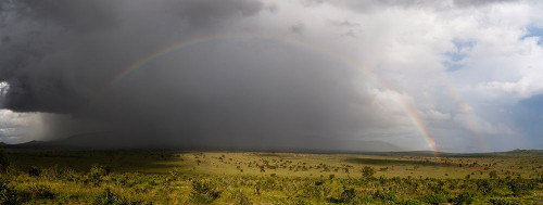 A rainbow over the savannah-Tsavo-Kenya Poster Print - Sergio Pitamitz # VARPDXAF21SPI0402