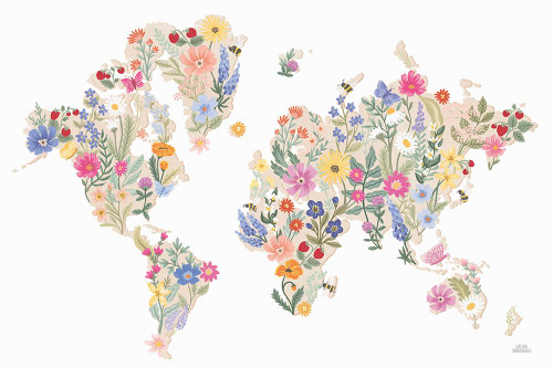 Wild Meadow World Poster Print - Laura Marshall # VARPDX79367