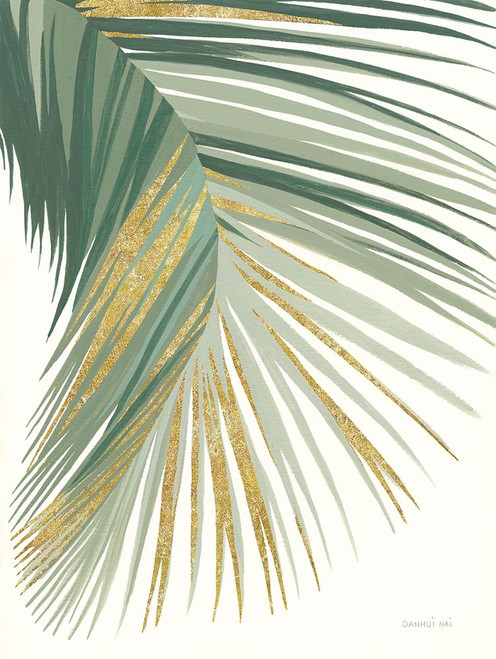 Retro Big Leaf II Green Gold Poster Print - Danhui Nai # VARPDX74516