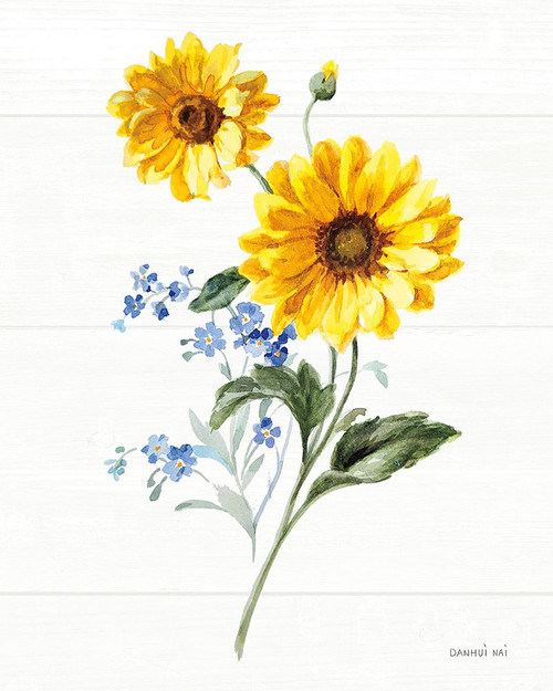 Bees and Blooms Flowers V Poster Print - Danhui Nai # VARPDX78398