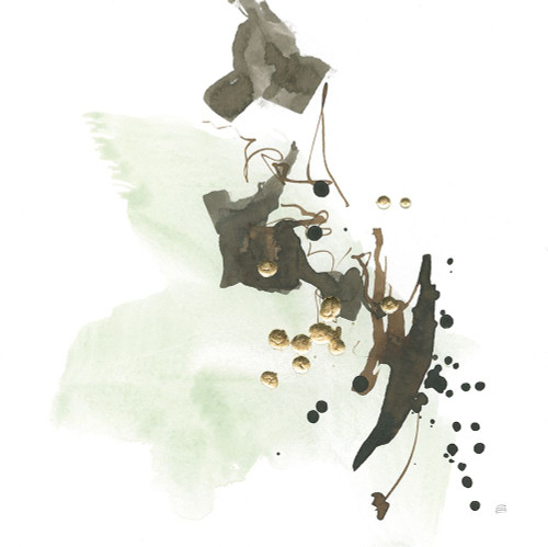 Gold Dots II Green Poster Print - Chris Paschke # VARPDX78285