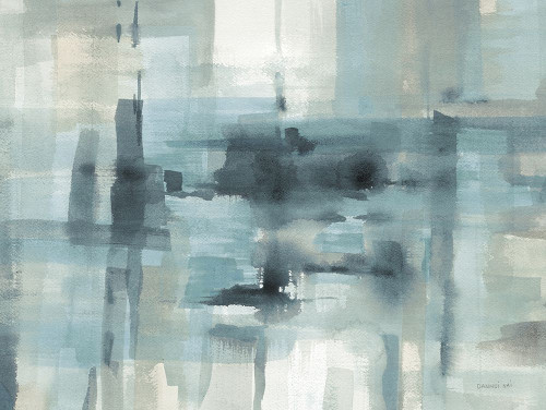 Liquid Structure Tranquil Aqua Crop Poster Print - Danhui Nai # VARPDX75365