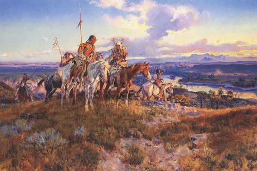 Wagons Poster Print - Charles Marion Russell # VARPDX66343