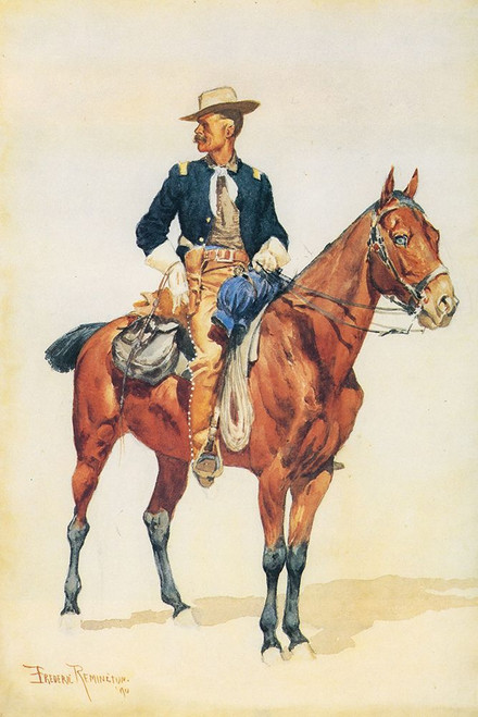 Lieutenant S. C. Roberston-Chief of the Crow Scouts Poster Print - Frederic Remington # VARPDX66193