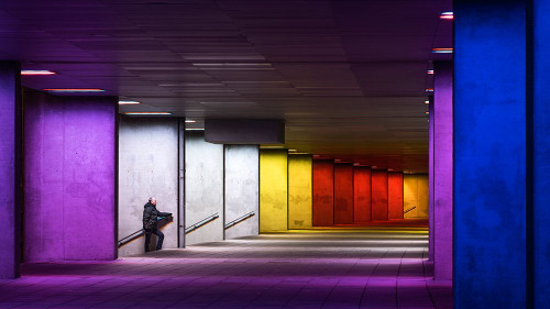 Rainbow Poster Print - piXXelpark # VARPDX438576