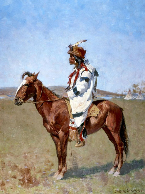 A Blackfoot Indian Poster Print - Frederic Remington # VARPDX66157