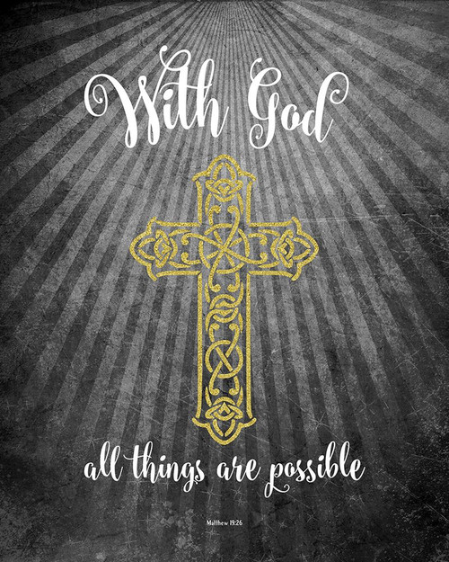 With God Gold Poster Print - Amanda Murray # VARPDX46917