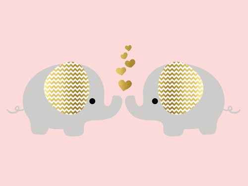 Baby Ele Love Poster Print - Anna Quach # VARPDX14080B