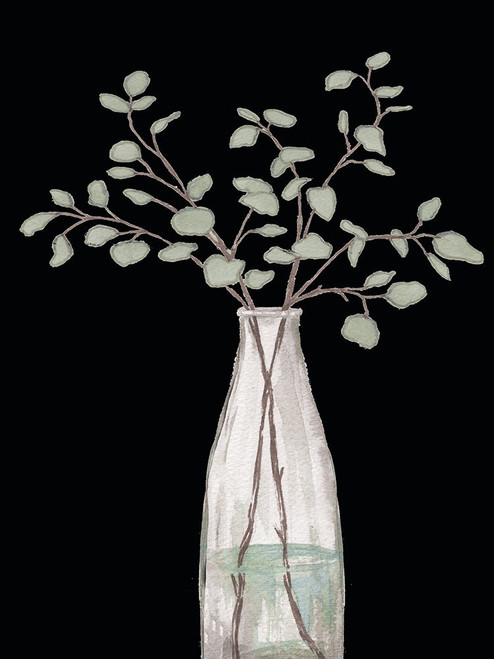 Modern Floral On Black II Poster Print - Elizabeth Medley # VARPDX16131JB