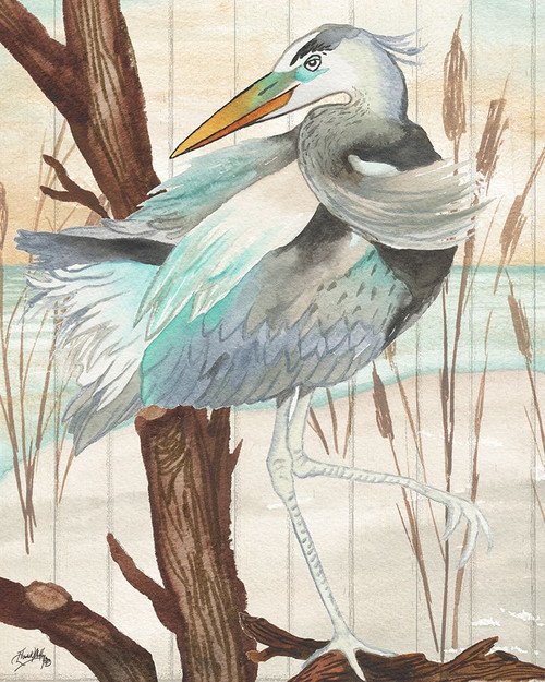 Heron On Branch II Poster Print - Elizabeth Medley # VARPDX17484C