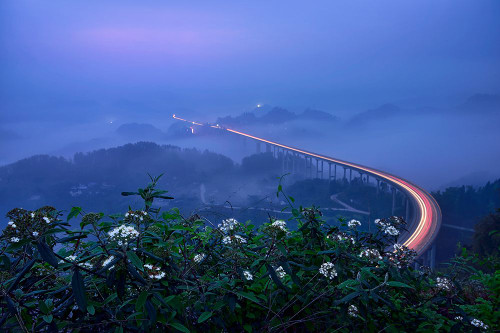 Bridge In Blue Hour Poster Print - Mei Xu # VARPDX1540872