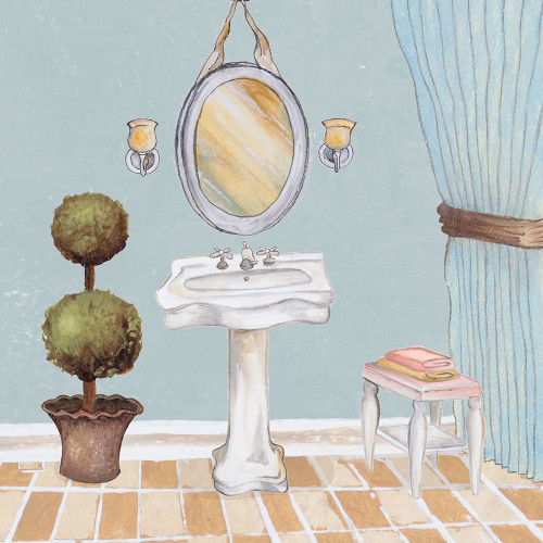 Pastel Bath II Poster Print - Elizabeth Medley # VARPDX13828F