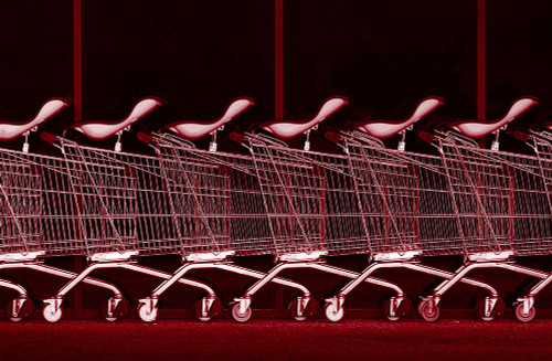 Rhythm In Red Poster Print - Jacqueline Hammer # VARPDX1410778