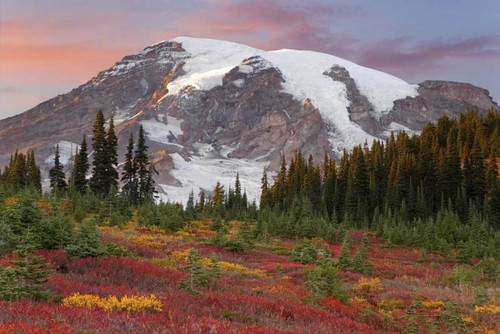 Washington Sunset over Mount Rainier and valley by Don Paulson - Item # VARPDXUS48BJA0112