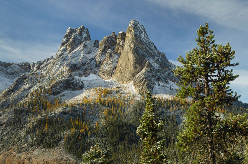 Liberty Bell Mountain and Early Winters Spires seen from Washington State Pass Overlook by Alan Majchrowicz - Item # VARPDXUS48AMA0261