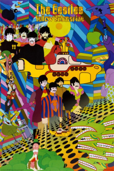 The Beatles ポスター　アビーロード　yellow submarine Amazon.com: The Beatles - Yellow Submarine Poster 24 x 36in