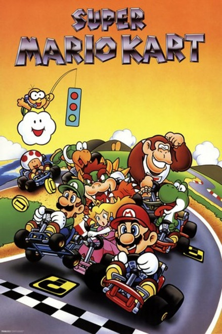 Super Mario Kart - Retro Poster Print