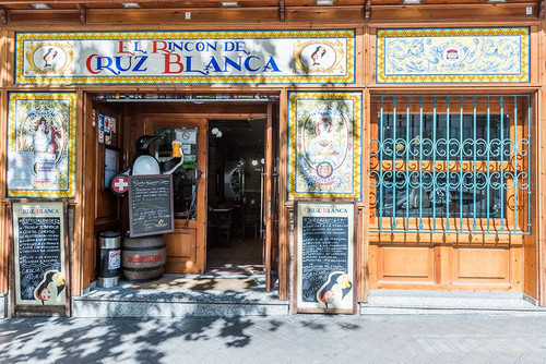 Cruz Blanca Madrid Poster Print - Richard Silver