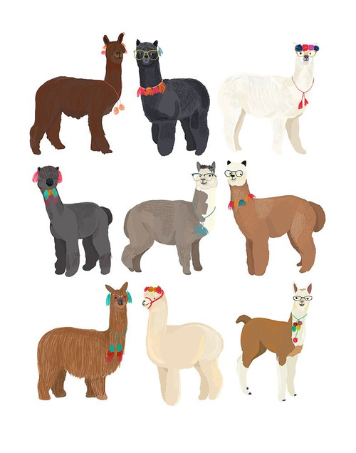 Standing Llamas in Glasses Poster Print - Hanna Melin - Item # VARPDXM1996D