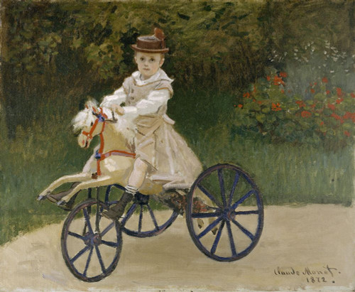 Jean Monet on his Hobby Horse by Claude Monet Poster Print - Claude Monet - Item # VARPDXQCL1178