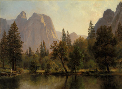 Cathedral Rocks Yosemite Valley1872 by Albert Bierstadt Poster Print - Albert Bierstadt - Item # VARPDXQCL1082