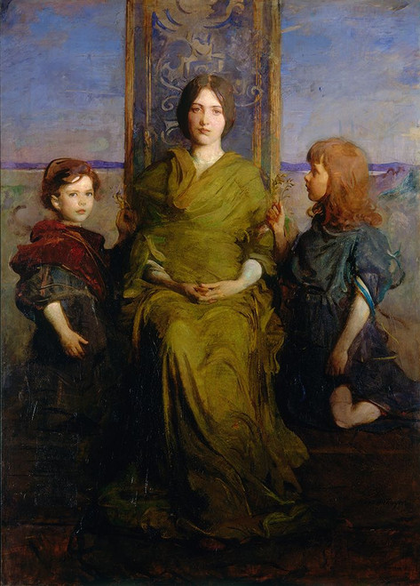 My Children - Mary, Gerald, and Gladys Thayer by Abbot Handerson Thayer Poster Print - Abbott Handerson Thayer - Item # VARPDXQCL1063