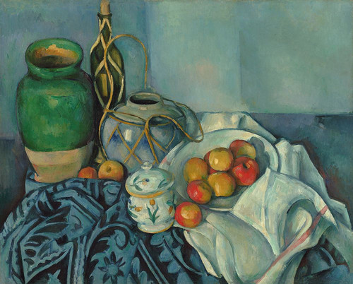 Still Life with Apples by Paul Ce‚ï†√ºzanne Poster Print - Paul Cezanne