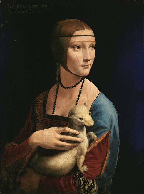 Lady with an Ermine - Leonardo da Vinci - 1489 Poster Print - Vinci Leonardo Da