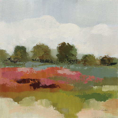 Burgundy and Sage Landscape I Poster Print - Silvia Vassileva