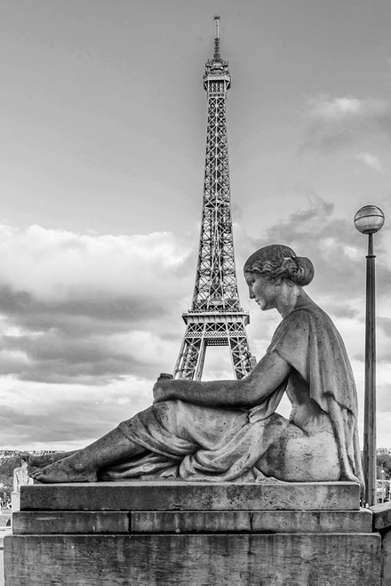 Female Statue Eiffel Tower Poster Print - Richard Silver - Item # VARPDX86190