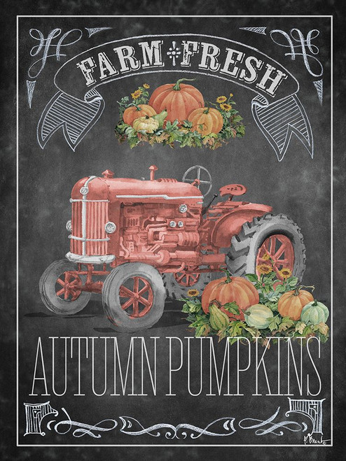 Autumn Tractor Chalkboard Poster Print - Paul Brent - Item # VARPDX23681
