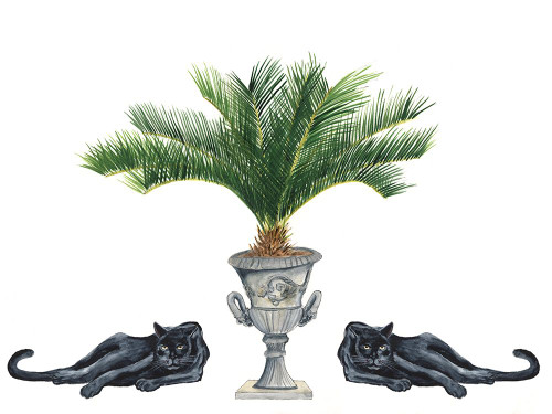 Sago Palm And Panther I Poster Print - Michael Willett - Item # VARPDX211041FN