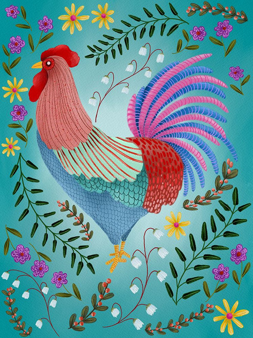 Vivid Rooster I Poster Print - Regina Moore - Item # VARPDX210970FN