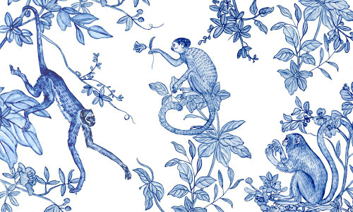 Blue Monkey Land Toile I Poster Print - Melissa Wang - Item # VARPDX211556FN