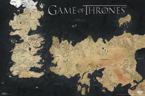 Game of Thrones Map Map of Weste Poster Poster Print - Item # VARXPS1102