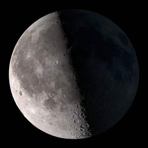 Lunar Third Quarter Poster Print - NASA (24 x 24)