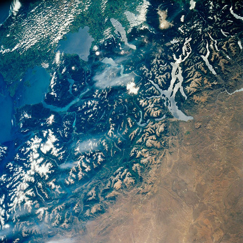 Argentina and Chile - South America Viewed from Space Poster Print - NASA (12 x 12)