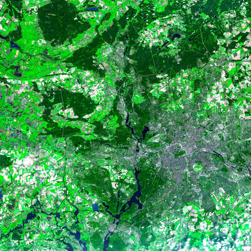 Berlin Viewed from Space Poster Print - NASA (12 x 12)
