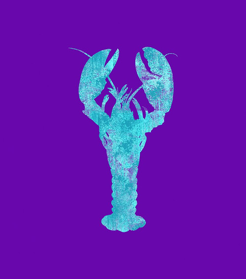 Sponge Lobster Aqua Poster Print - Tina Lavoie (10 x 12)