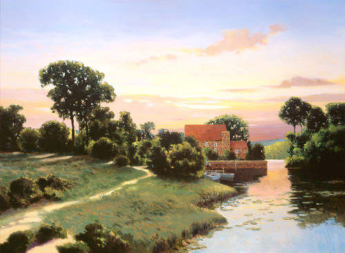 Old Mill Bluestone Poster Print - Max Hayslette (32 x 24)