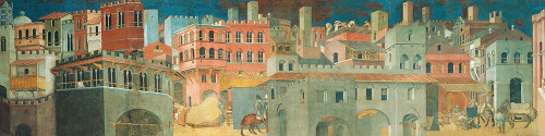 Effetti del Buon Governo in Poster Print - Ambrogio Lorenzetti (36 x 9)